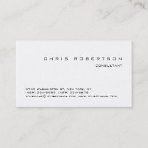 Simple moderne Carte de visite noir blanc clair