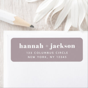 Simple moderne Dusty Purple Adresse de retour