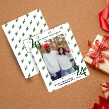 Simple moderne Elegant carte de couple de Noël