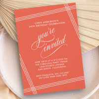 Simple Moderne Élégante Invitation de fête d'anniv