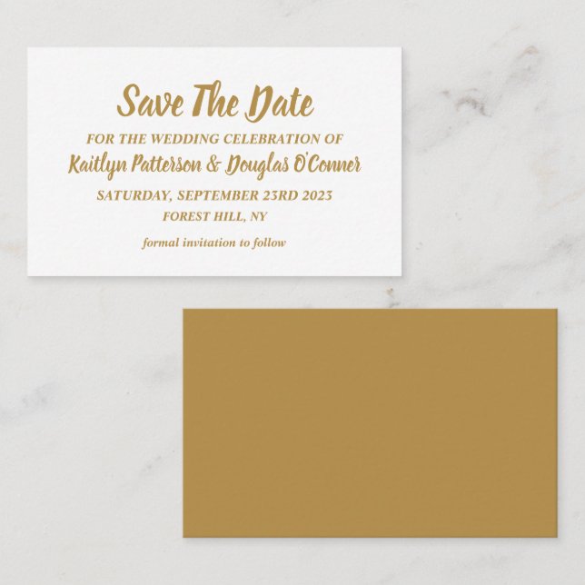 Simple & Moderne, Enregistrer La Carte Date (Devant / Derrière)