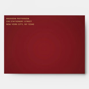 Simple Moderne Enveloppe Rouge Or