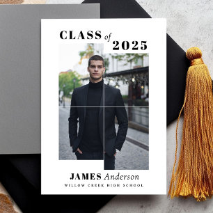 Simple moderne Faire-part de graduation photo