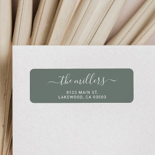 Simple Moderne Famille Vert Manuscrite