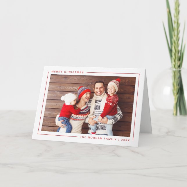 Simple moderne Joyeux Carte photo de Noël - Person (Devant)