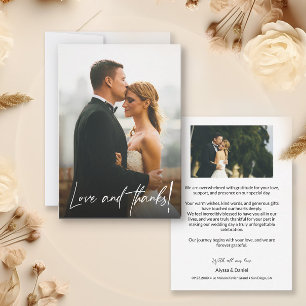 Simple moderne Mariage Photos Amour et Merci