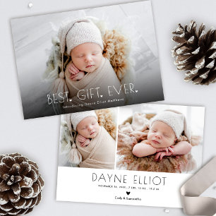 Simple Moderne Meilleur Cadeau Faire-Part de Naiss