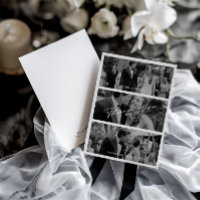 Simple Moderne Minimaliste Mariage 3 Photos Merci