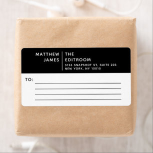 Simple moderne minimaliste noir blanc affaires