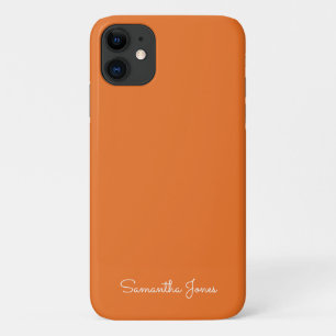 Simple moderne minimaliste Orange Coque-Mate coque
