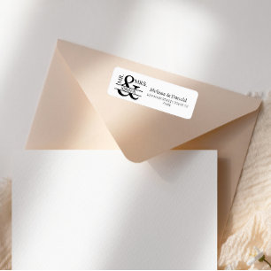 Simple moderne Mr & Mrs Script Adresse