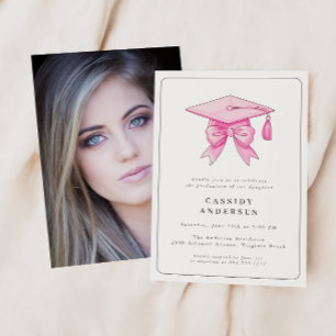 Simple moderne Photo Graduation Party Invitation