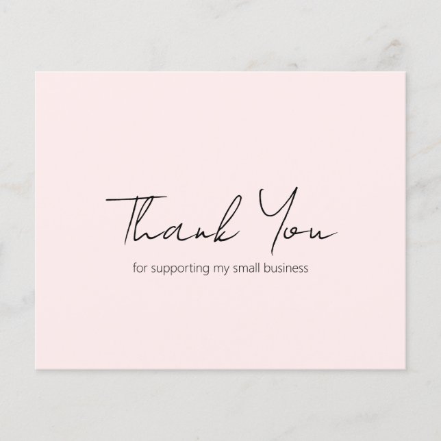 Simple moderne Pink Budget Business Carte de remer (Devant)