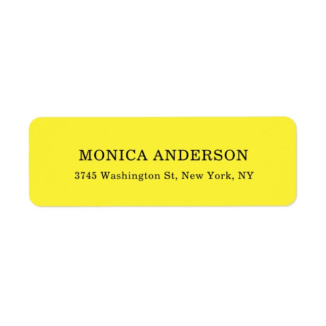 Simple Moderne Plain Professionnel Jaune (Devant)