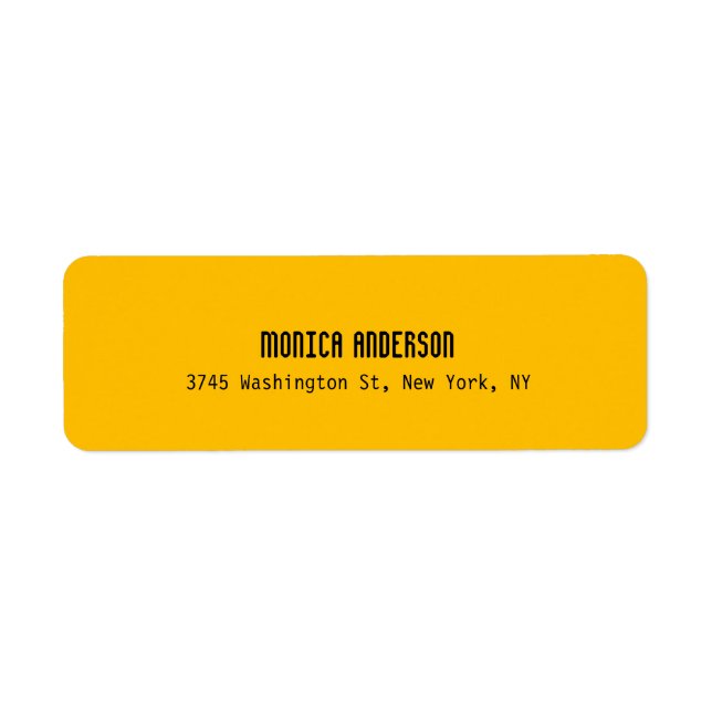 Simple Moderne Plain Professionnel Jaune Ambre (Devant)