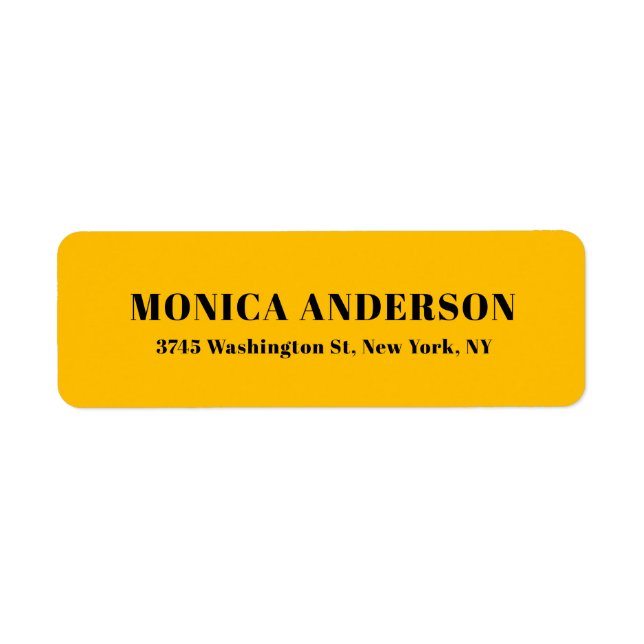 Simple Moderne Plain Professionnel Jaune Ambre (Devant)
