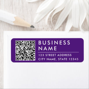 Simple Moderne Purple Entreprise Business Web QR C