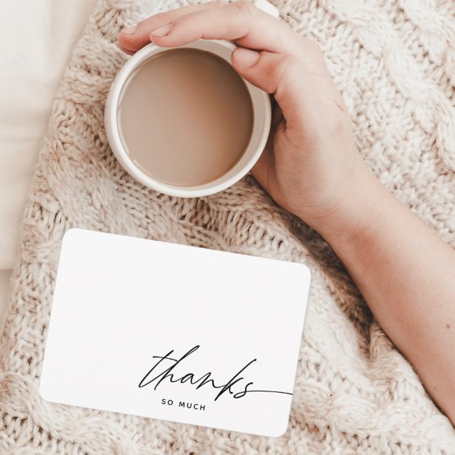 Simple moderne Script noir et blanc Merci (Créateur téléchargé)