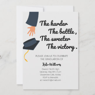 Simple moderne Tassel Graduation Party Invitation