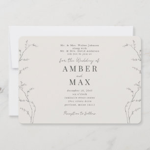 Simple Moments Both Parents Cream Rounded Invitation