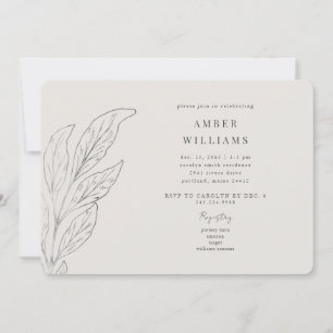 Simple Moments Bridal Shower Stem Cream Rounded Invitation