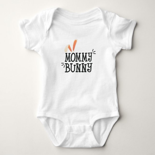 Simple Mommy Bunny Easter Typography | Bodysuit (Front)