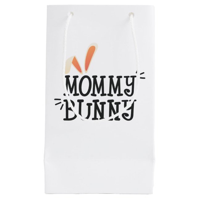 Simple Mommy Bunny Easter Typography | Gift Bag (Front)
