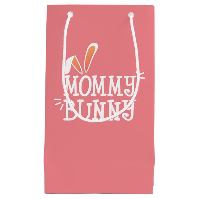 Simple Mommy Bunny Easter Typography | Gift Bag (Front)