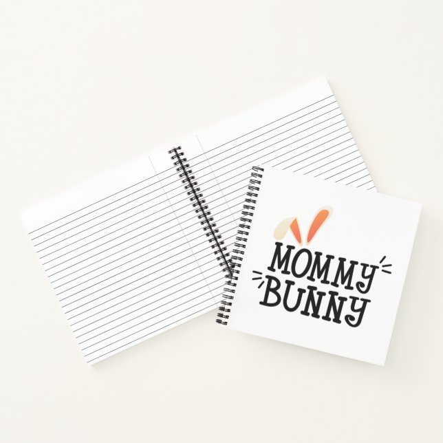 Simple Mommy Bunny Easter Typography | Notebook (Inside)