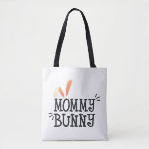 Simple Mommy Bunny Easter Typography   Tote Bag