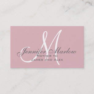 Simple Mommy Calling Card   Baby Pink