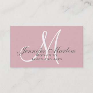 Simple Mommy Calling Card | Baby Pink