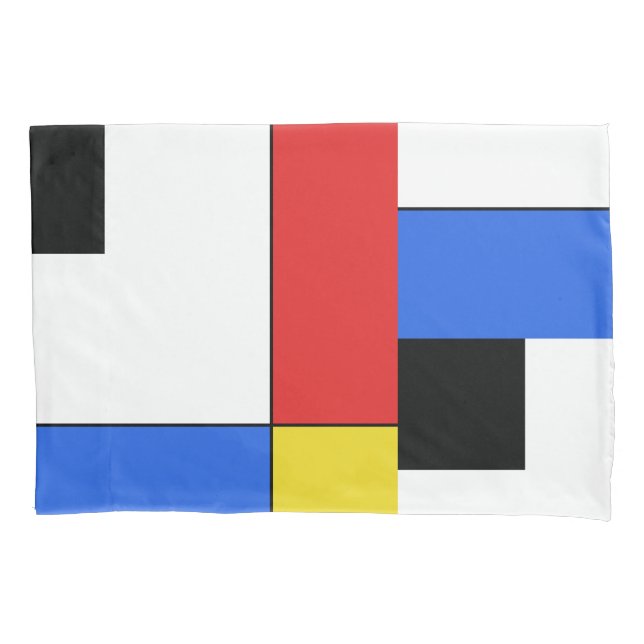 Simple Mondrian Neoplasticism Pillowcase (Front)