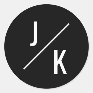 Simple monochrome circle favour sticker