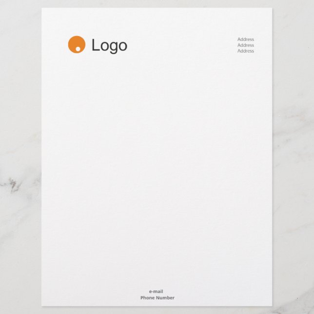 Simple Monochrome Corporate Letterhead (Front)