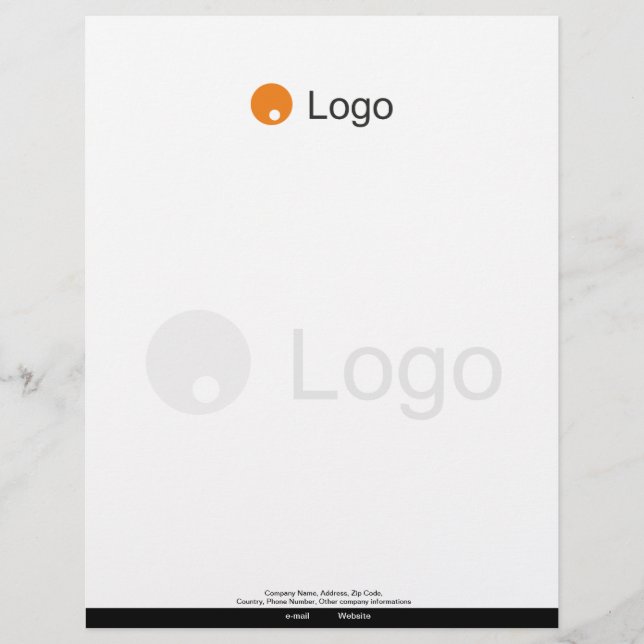 Simple Monochrome Corporate Letterhead (Front)