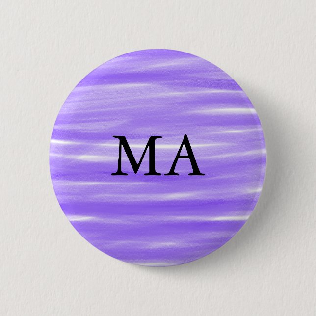 Simple monogram add your name letter man minimal t 2 inch round button (Front)