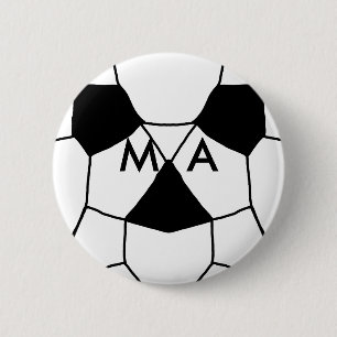 Simple monogram add your name letter man minimal t 2 inch round button