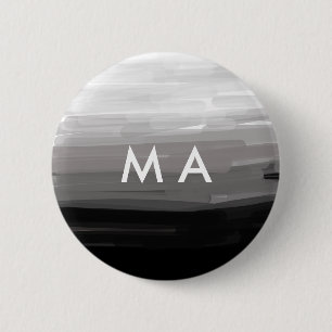 Simple monogram add your name letter man minimal t 2 inch round button