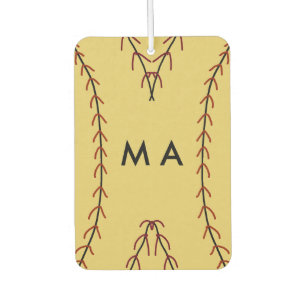 Simple monogram add your name letter man minimal t air freshener