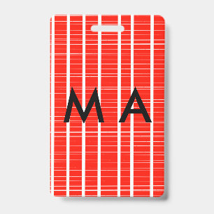 Simple monogram add your name letter man minimal t badge