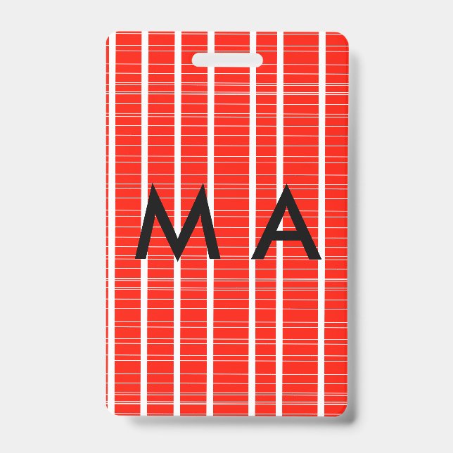 Simple monogram add your name letter man minimal t badge (Front)
