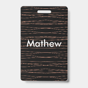 Simple monogram add your name letter man minimal t badge