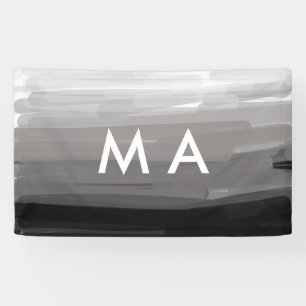 Simple monogram add your name letter man minimal t banner