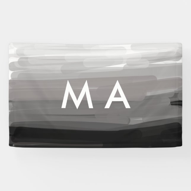 Simple monogram add your name letter man minimal t banner (Horizontal)
