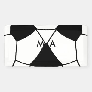 Simple monogram add your name letter man minimal t banner