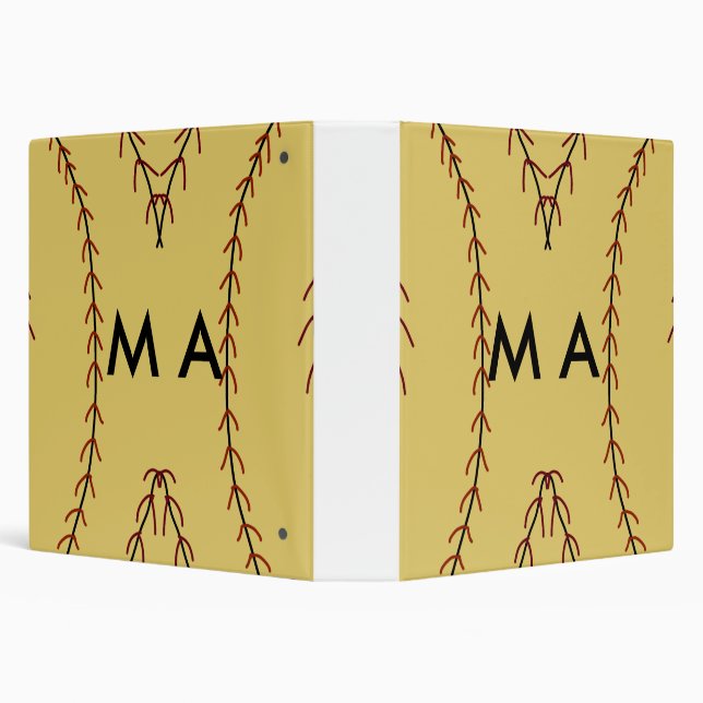 Simple monogram add your name letter man minimal t binder (Background)