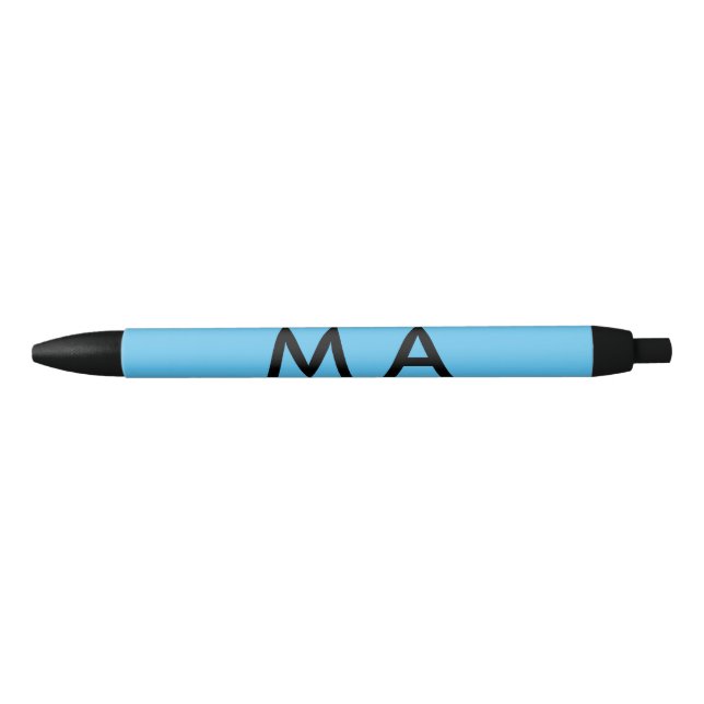 Simple monogram add your name letter man minimal t black ink pen (Front)