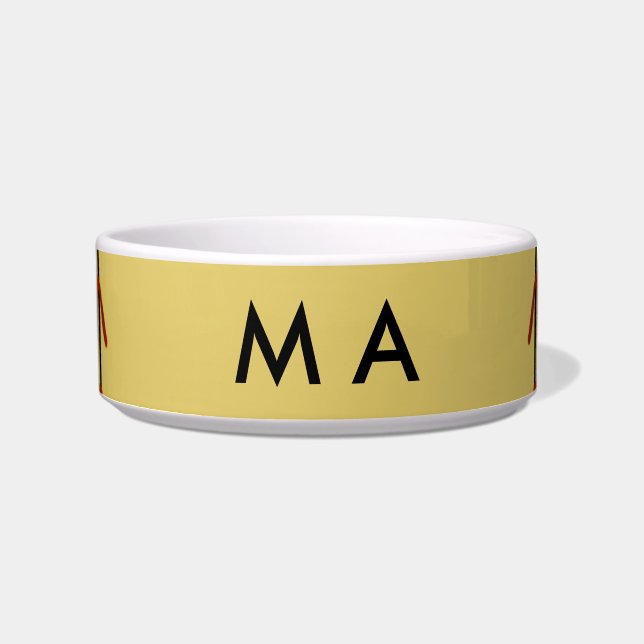 Simple monogram add your name letter man minimal t bowl (Front)