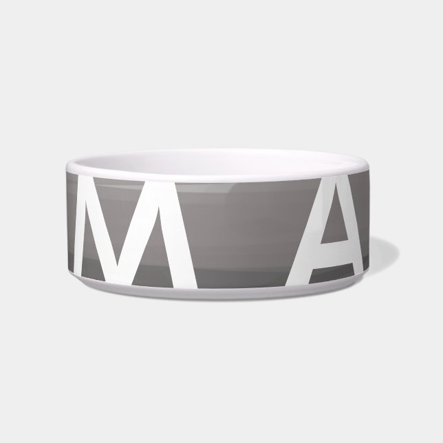 Simple monogram add your name letter man minimal t bowl (Front)